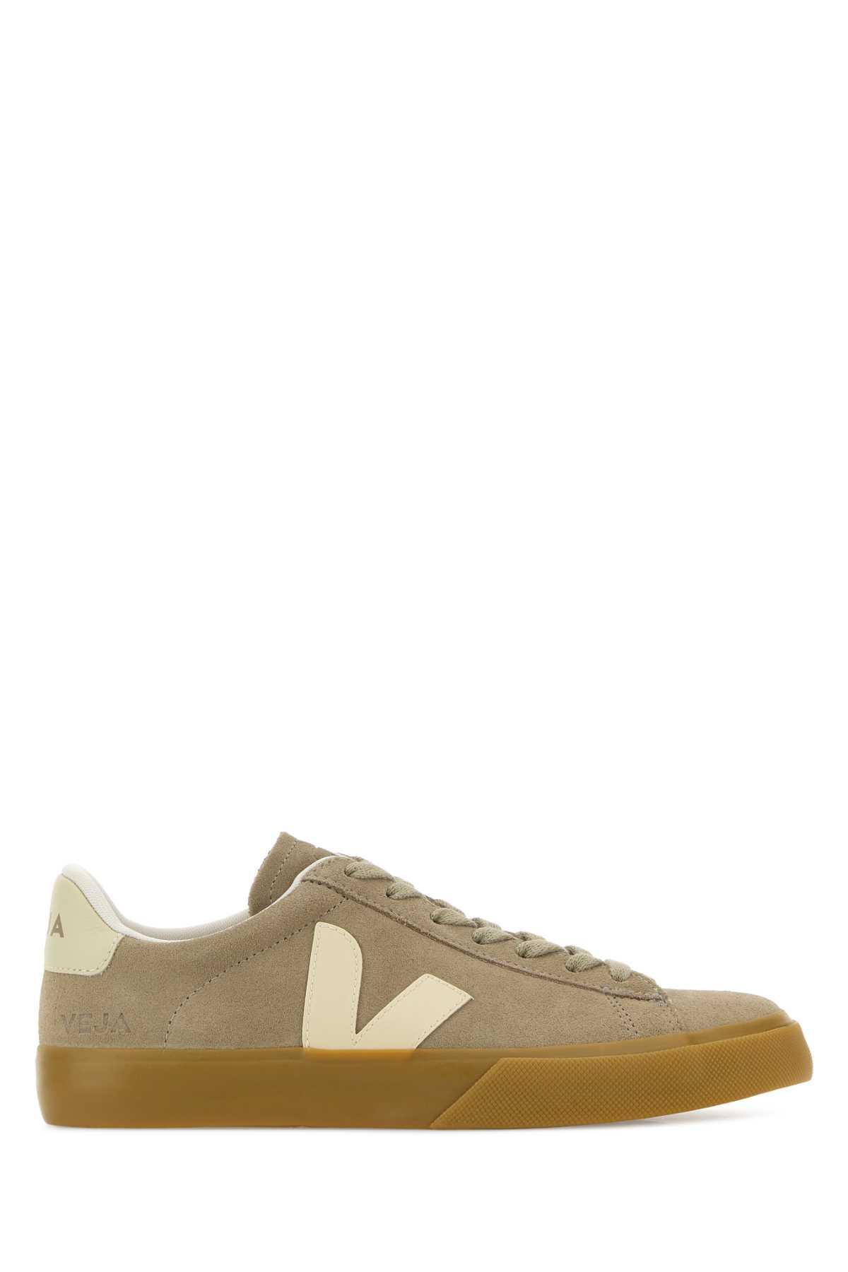 veja dove grey suede campo sneakers
