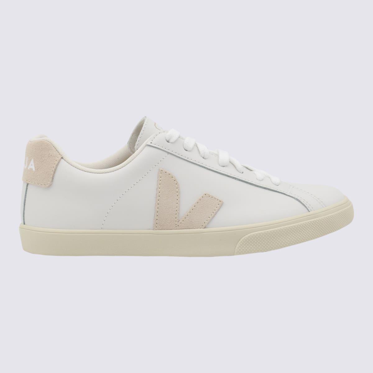 veja white and beige esplar logo sneakers
