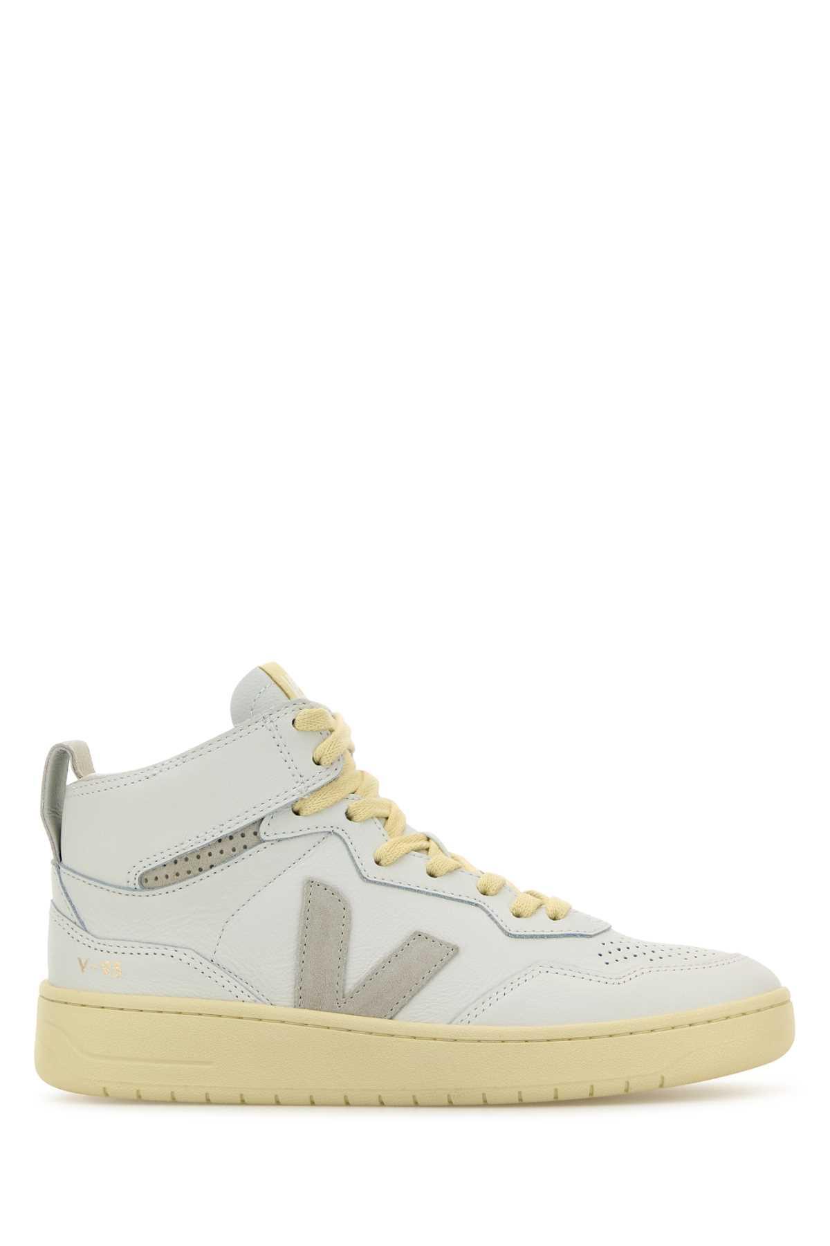 veja white leather v-95 sneakers