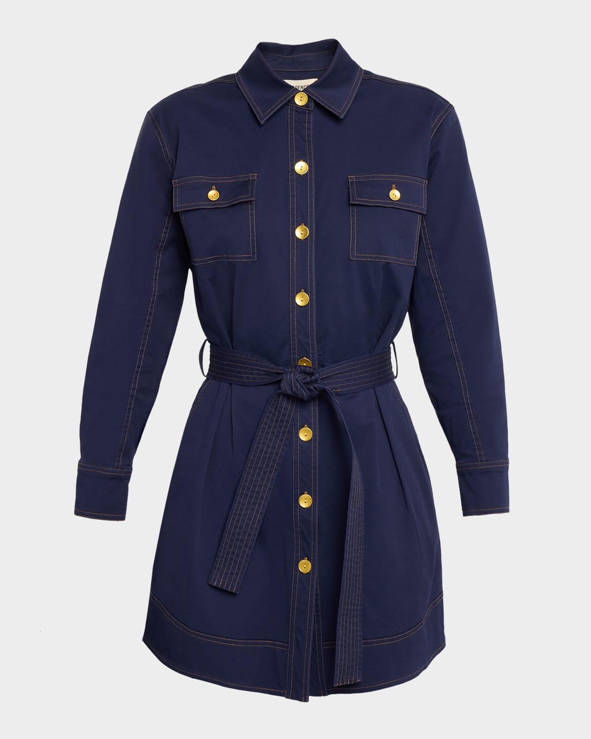 velma belted mini shirtdress