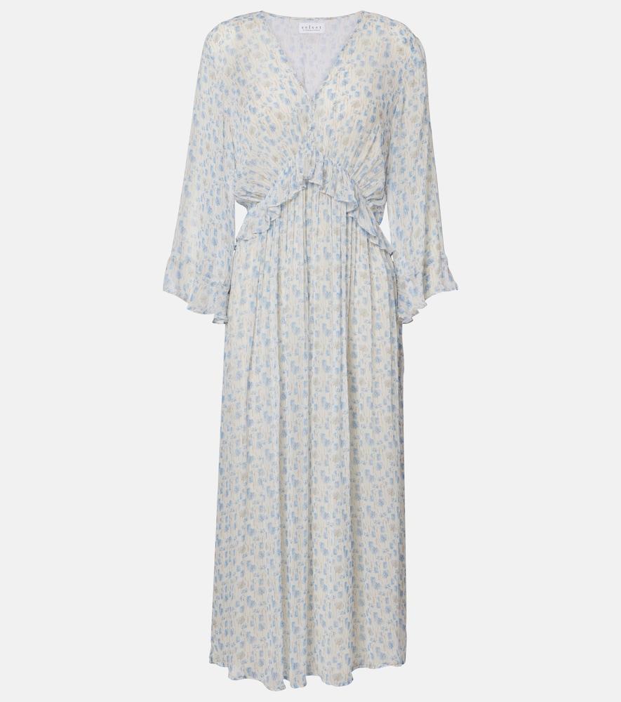 velvet aerin floral sheer maxi dress