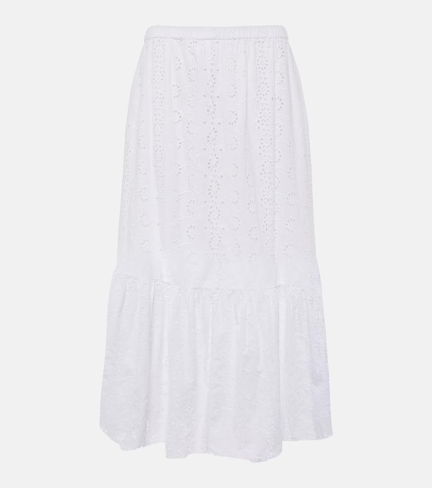 velvet amelia cotton midi skirt