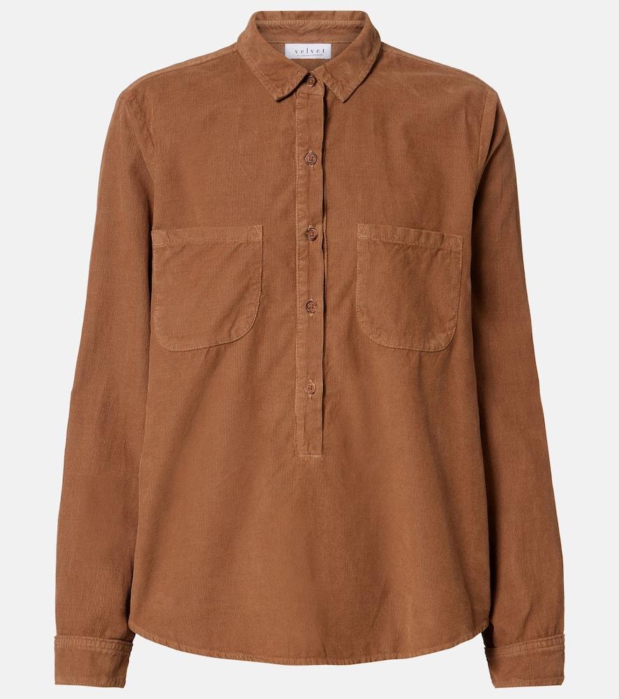velvet arielle cotton corduroy shirt