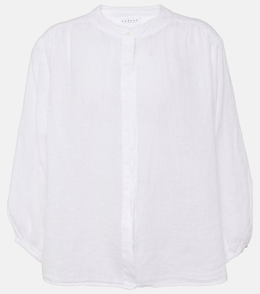 velvet avis linen blouse