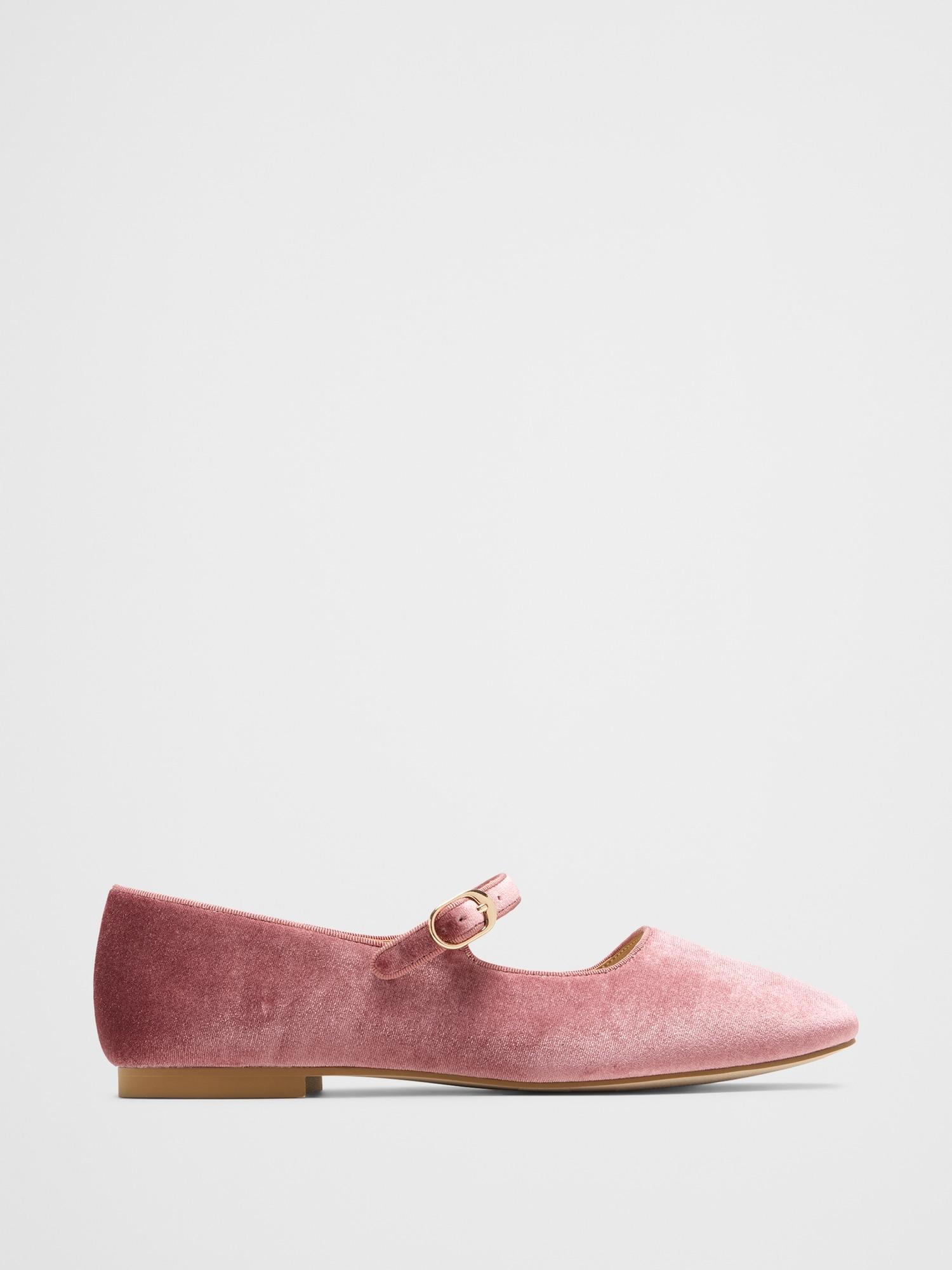 velvet ballet flat