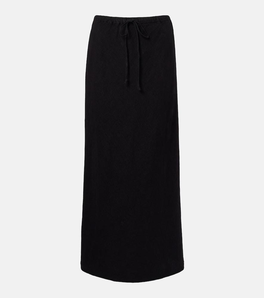 velvet beka linen maxi skirt