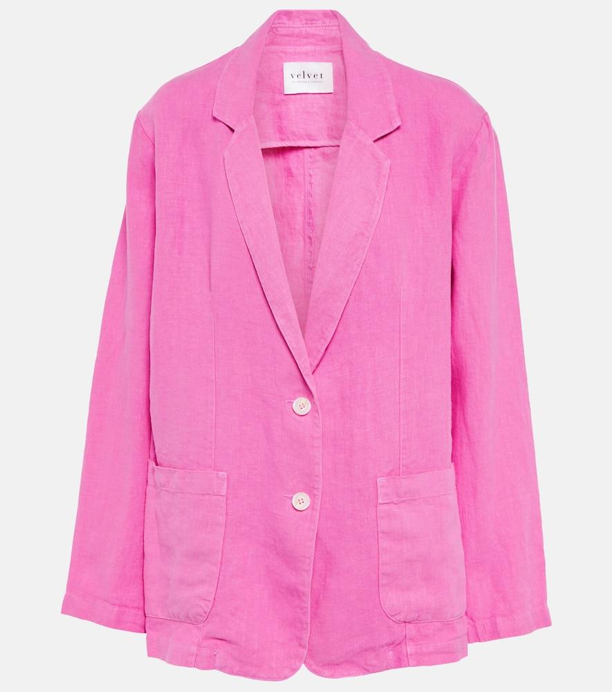 velvet cassie linen blazer
