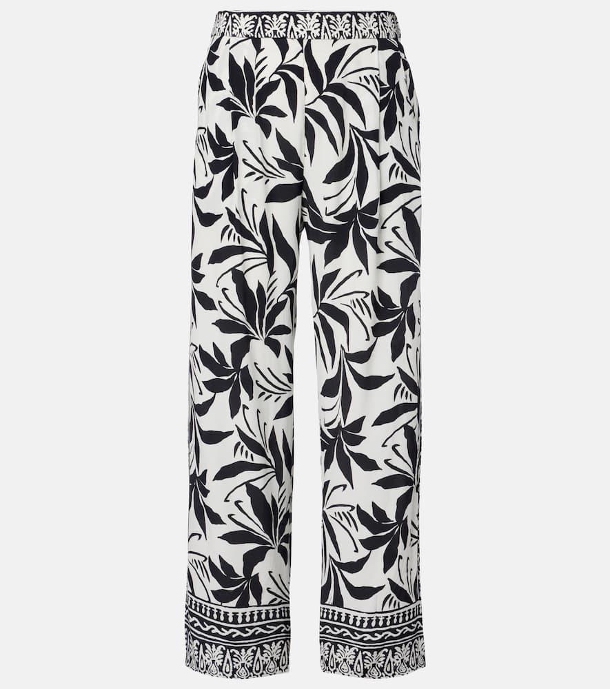 velvet claudia printed palazzo pants