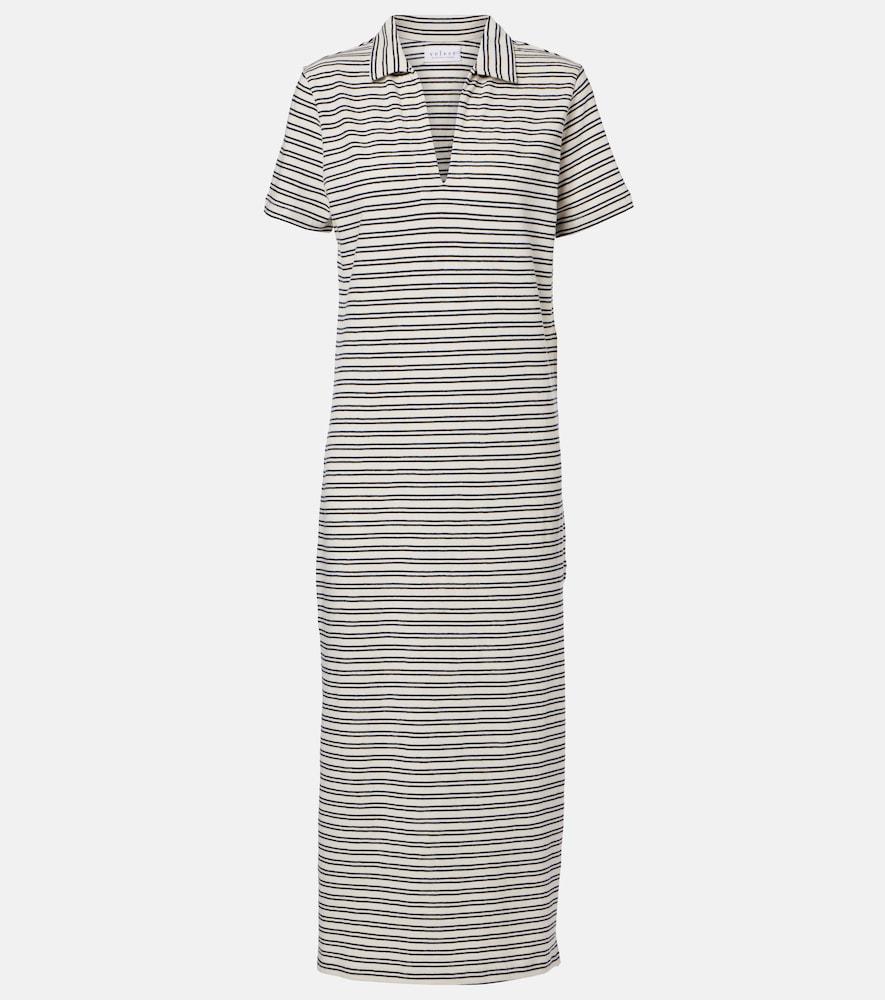 velvet corin striped cotton midi dress