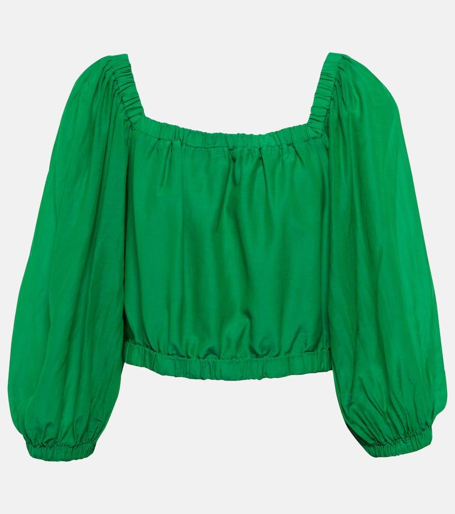 velvet cotton and silk top