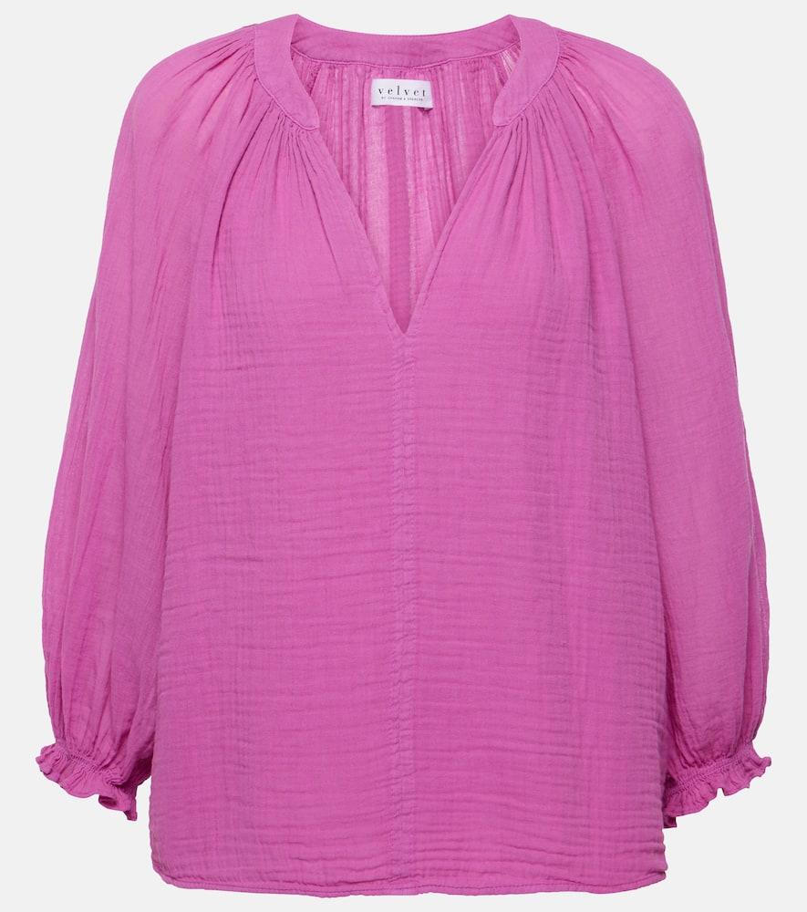 velvet denice cotton blouse