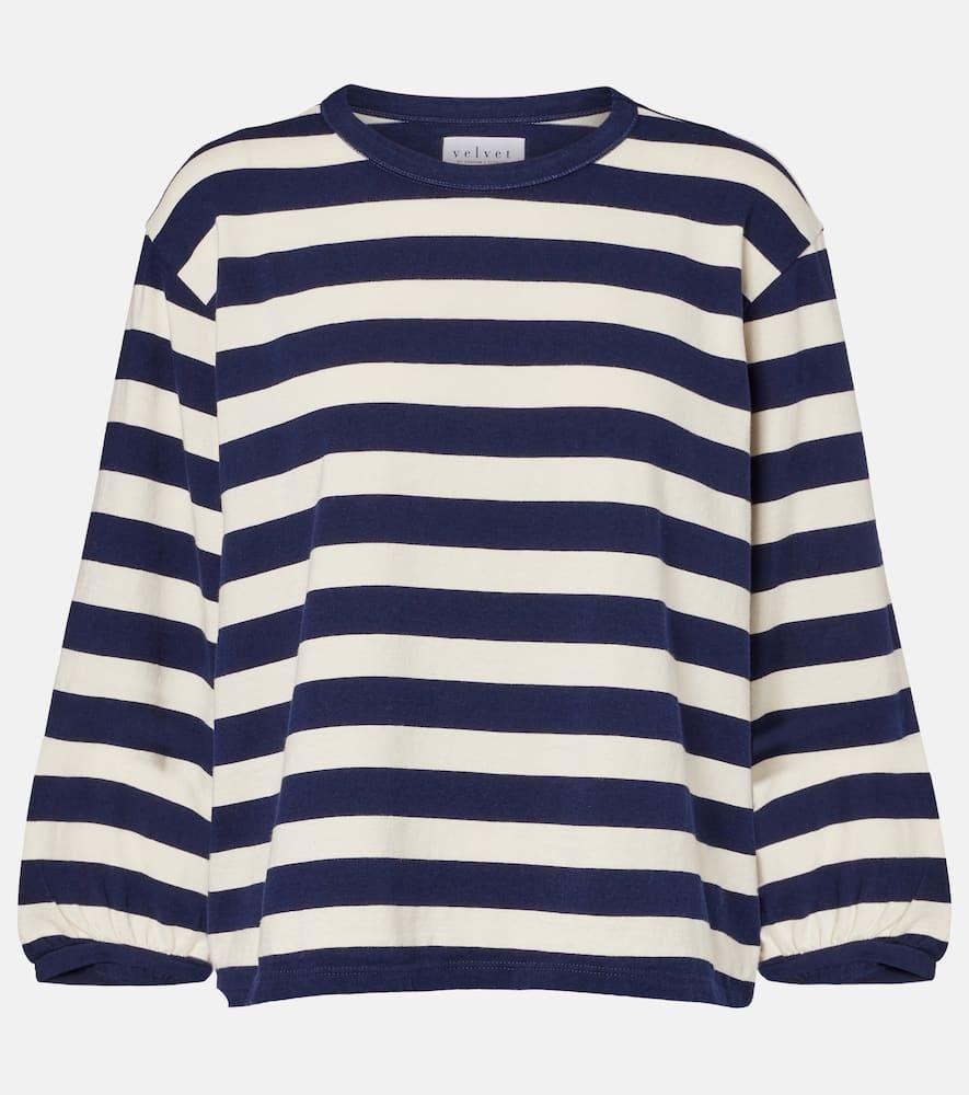 velvet edora striped cotton jersey sweatshirt