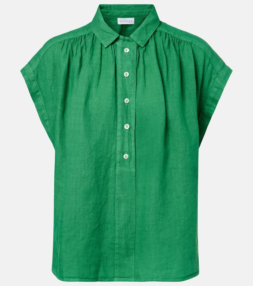 velvet elowen linen top