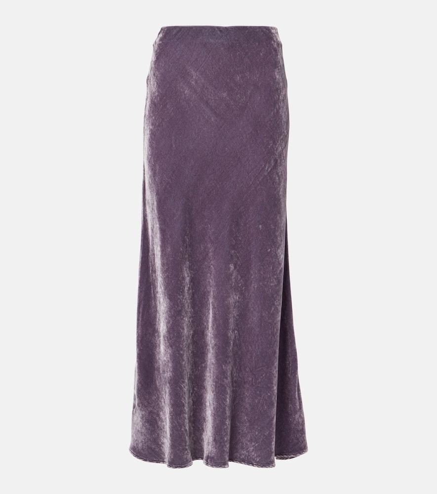 velvet eza velvet maxi skirt