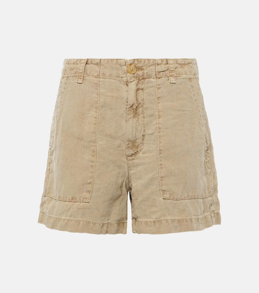velvet fallon linen shorts
