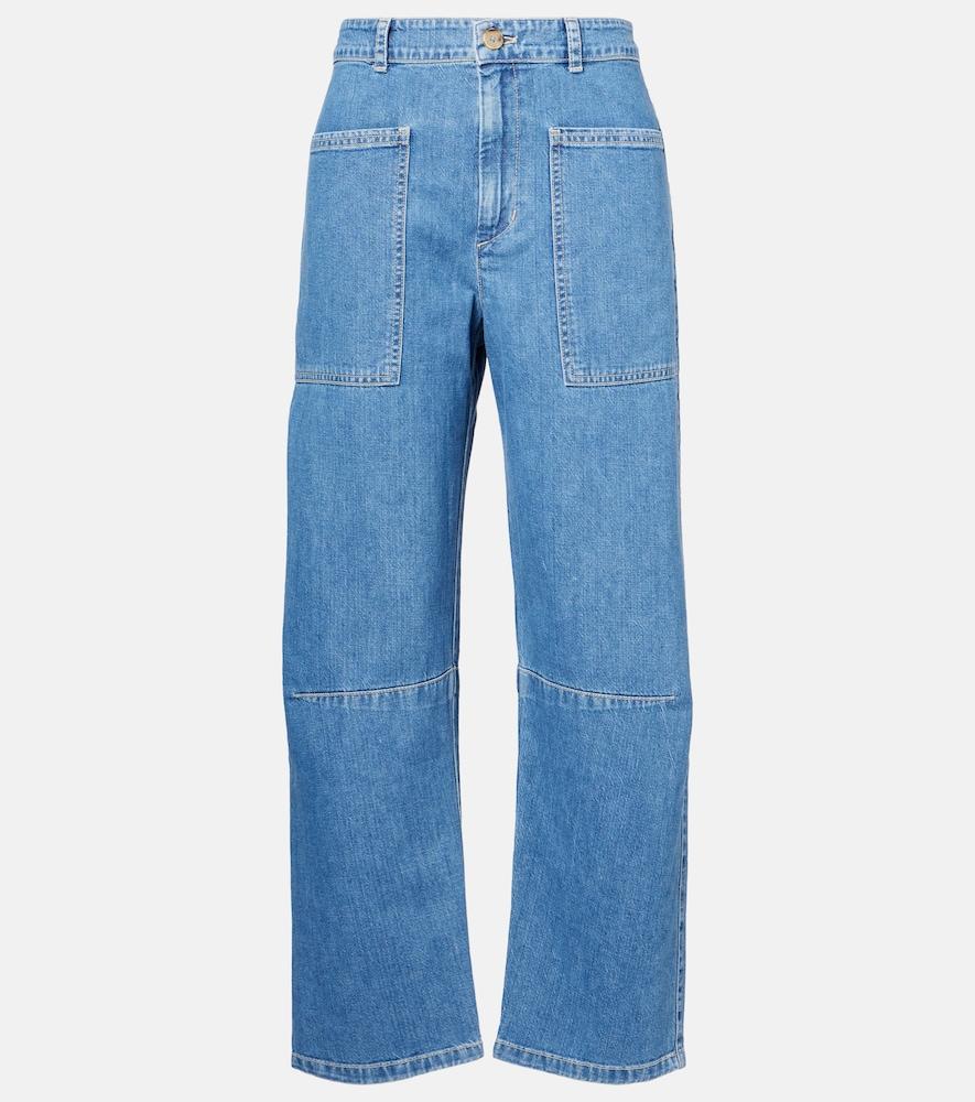velvet farah cropped barrel-leg jeans