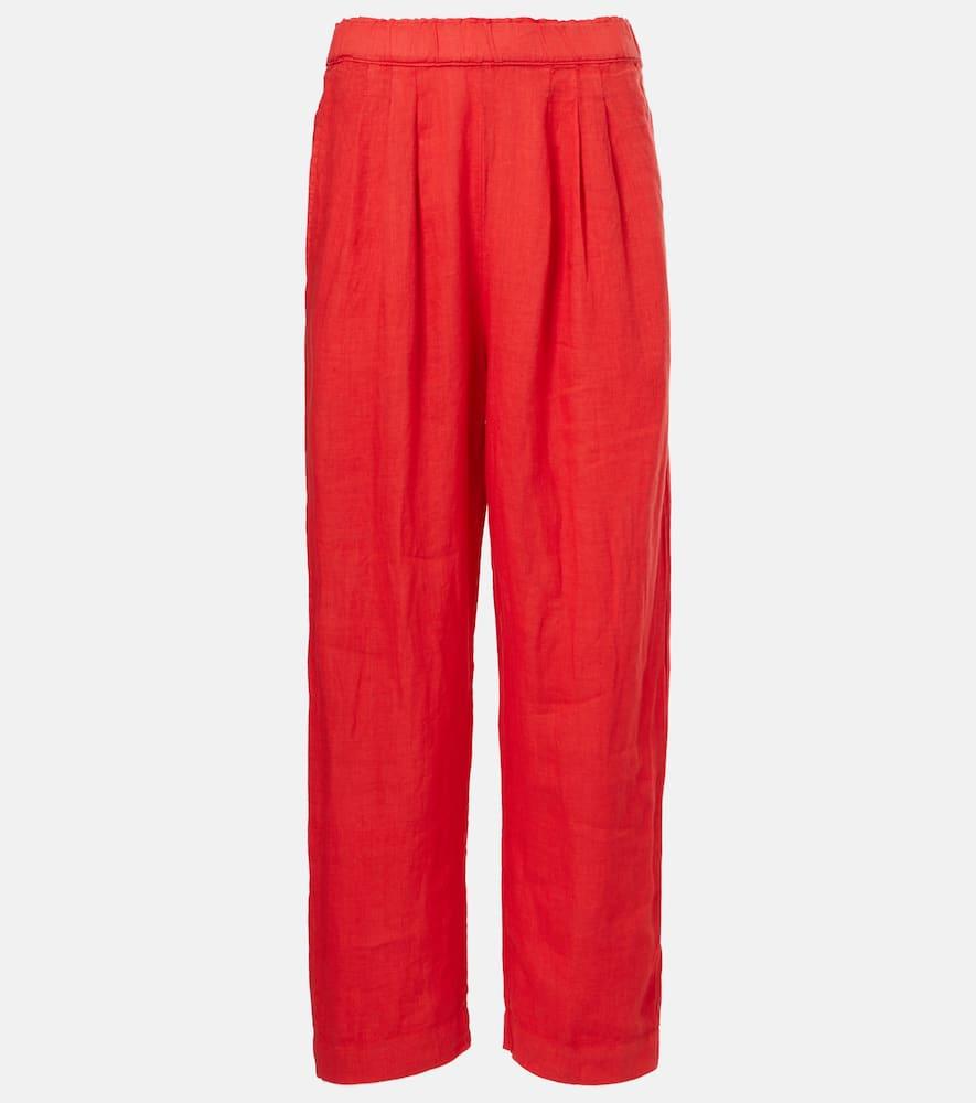 velvet gini linen straight pants