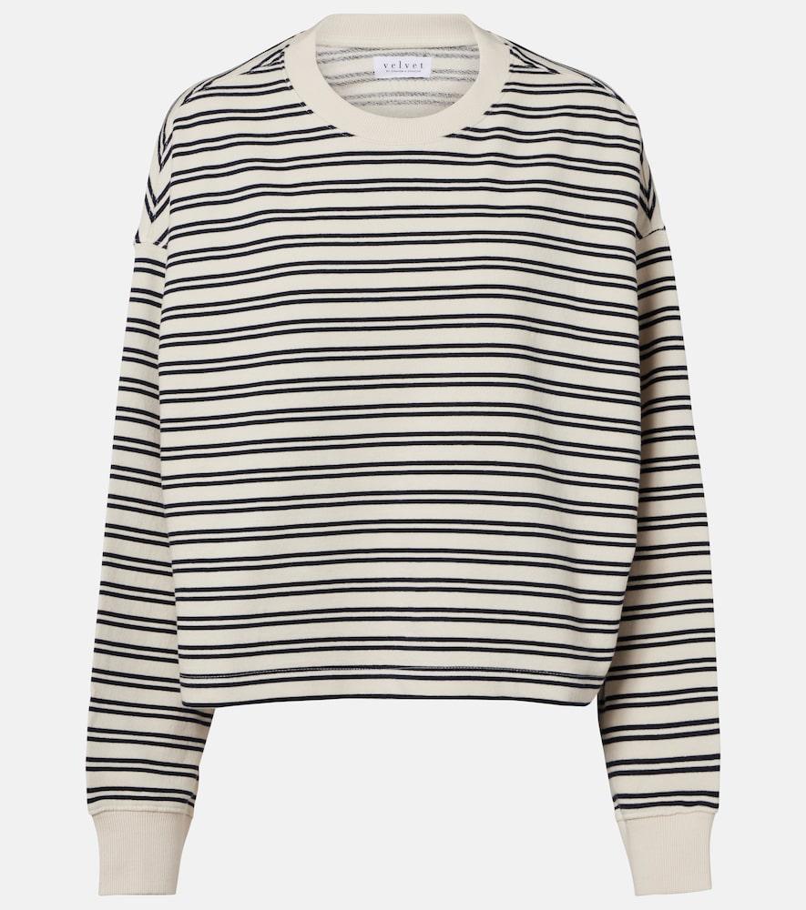 velvet isabelle striped cotton jersey sweatshirt