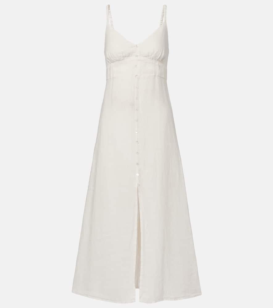 velvet janet linen midi dress