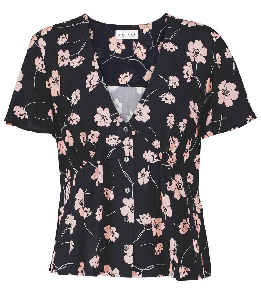 velvet juliana floral blouse