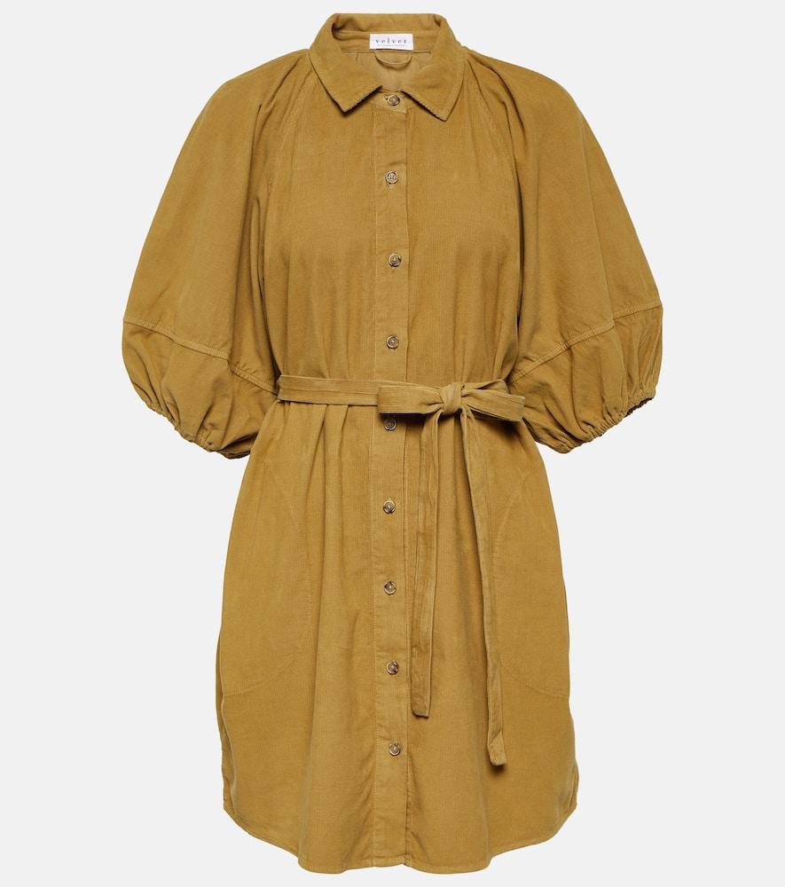 velvet kady corduroy minidress