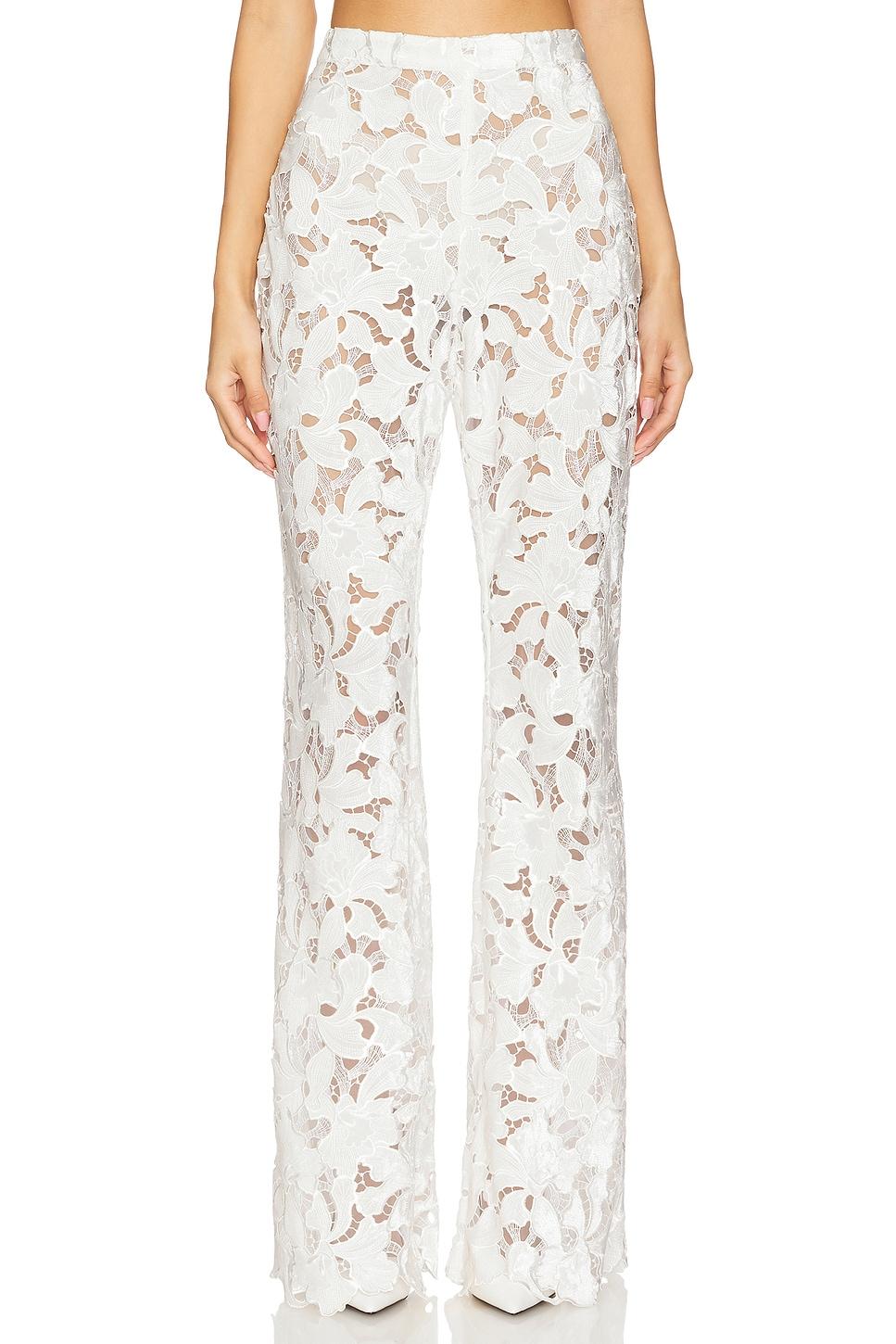 velvet lace trousers