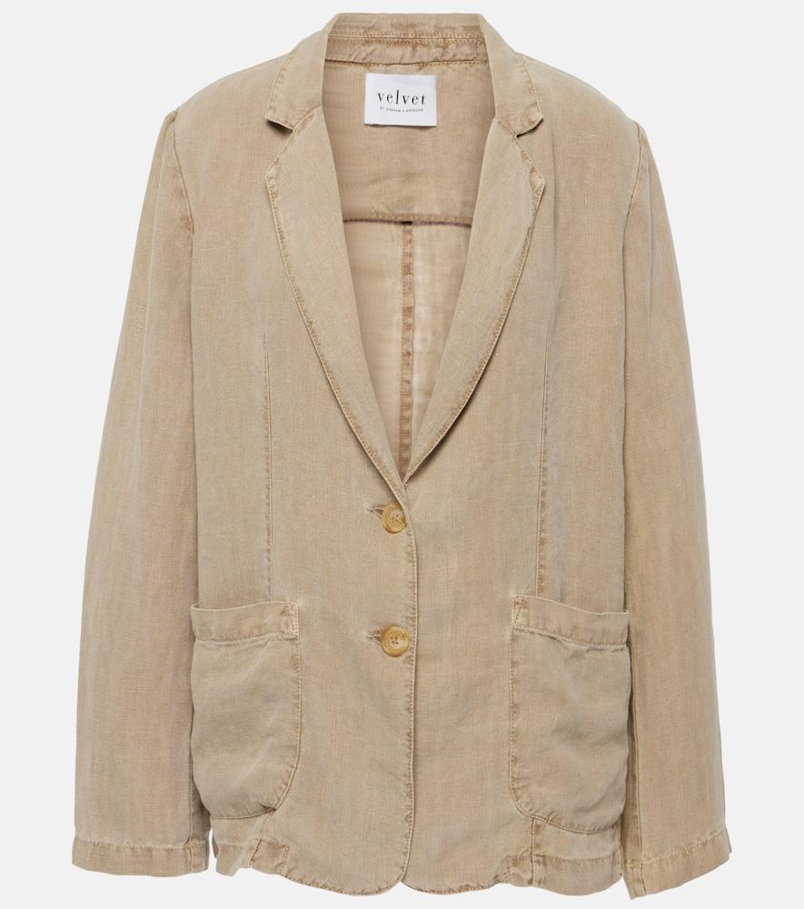 velvet lenny linen blazer