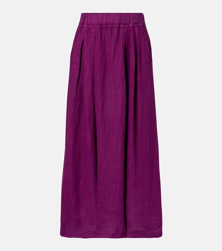 velvet linda linen maxi skirt