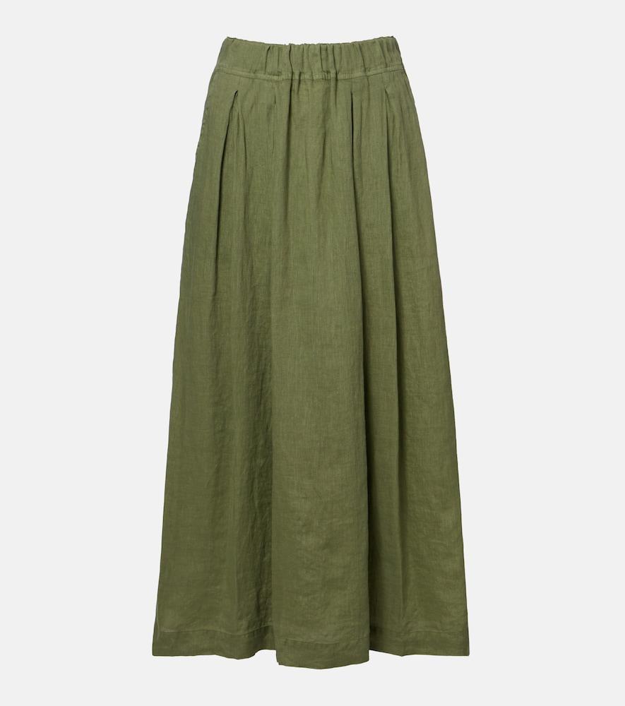 velvet linda linen midi skirt