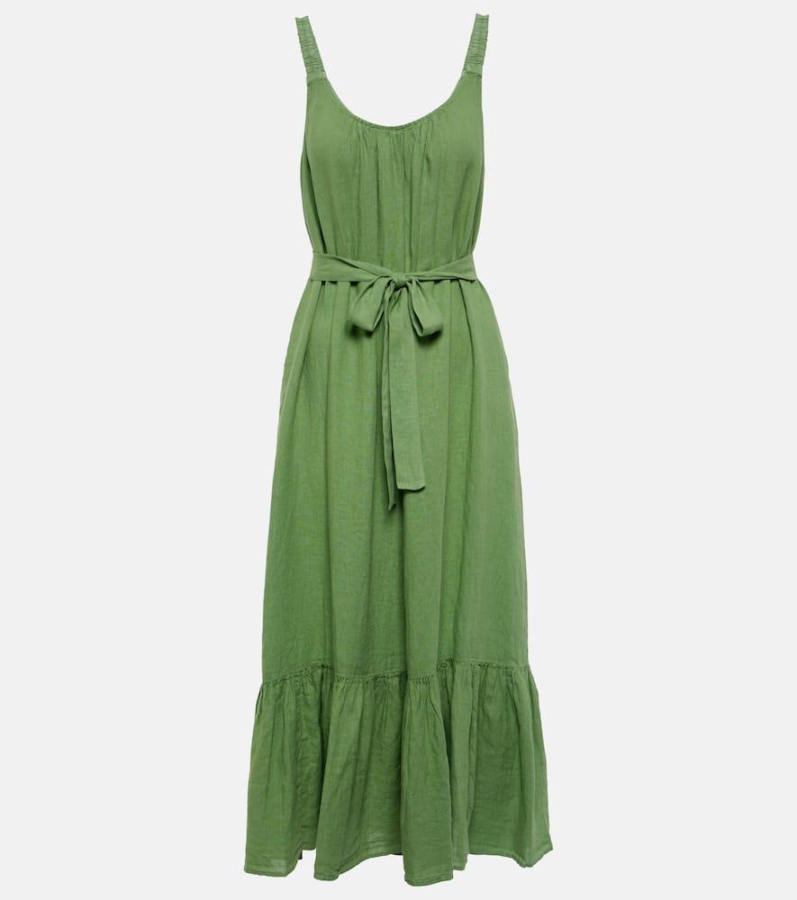 velvet linen maxi dress