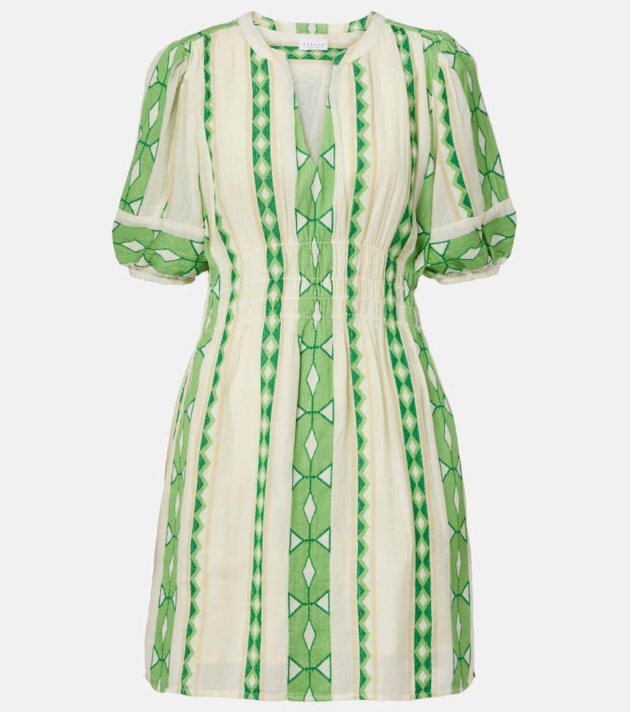 velvet lucy patterned cotton minidress