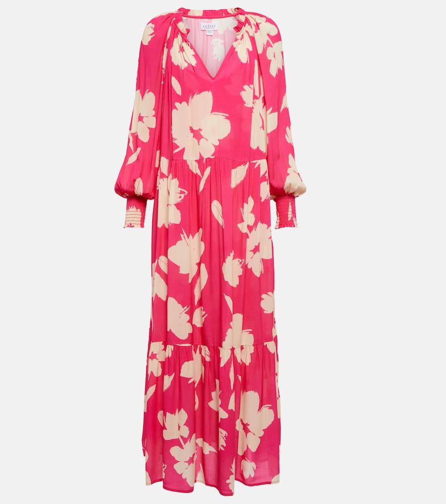velvet luella printed maxi dress