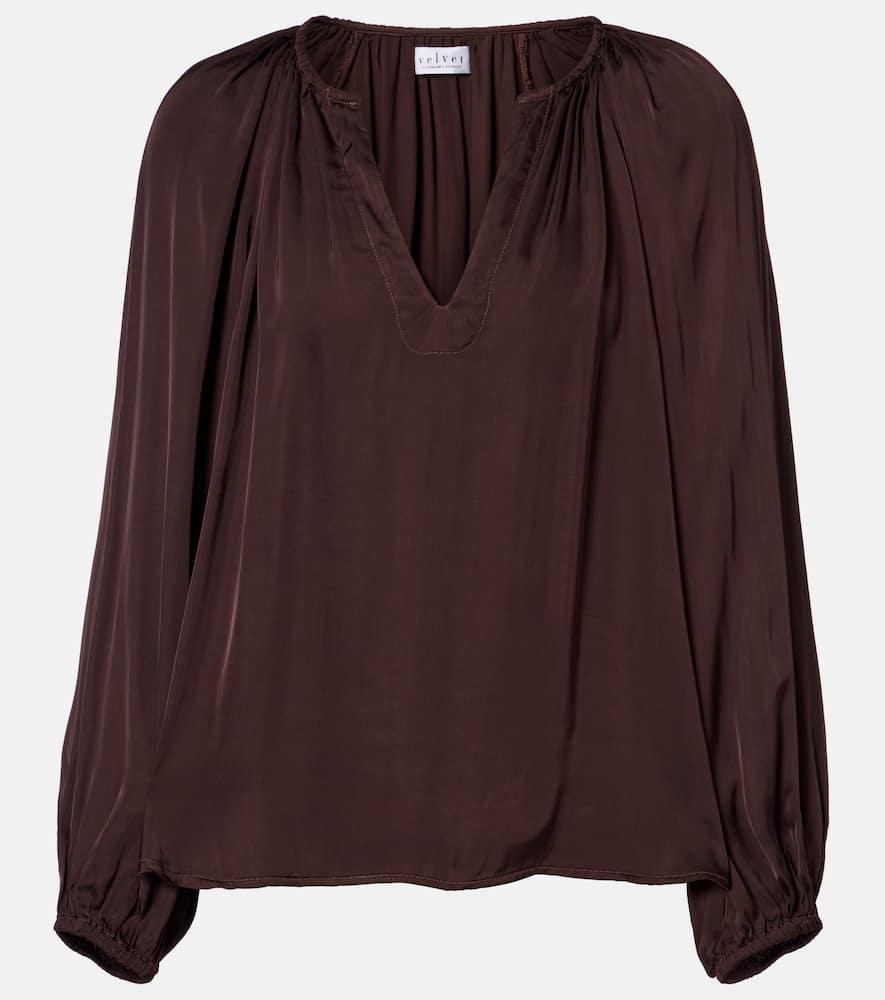 velvet lyla satin blouse