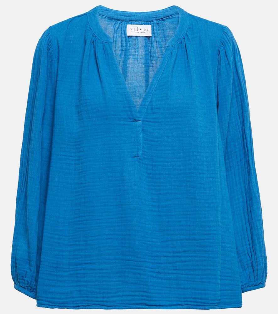 velvet maggie cotton gauze blouse