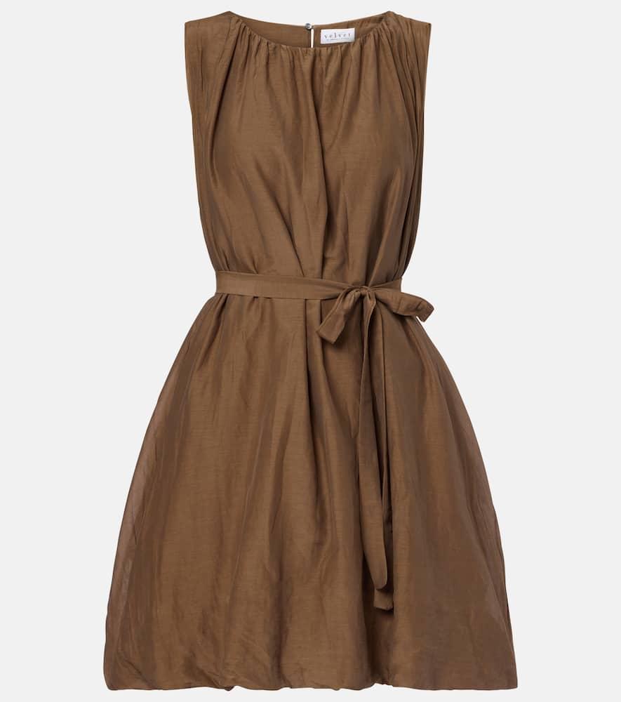 velvet margot cotton and silk voile minidress