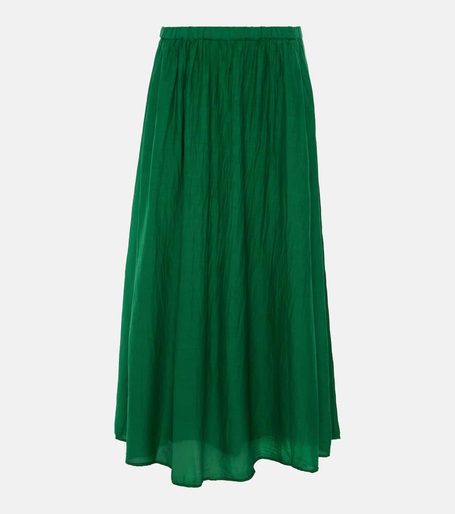 velvet mariela cotton and silk maxi skirt