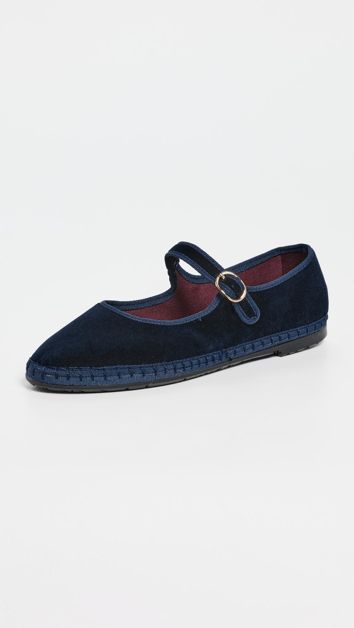 velvet mary jane flats