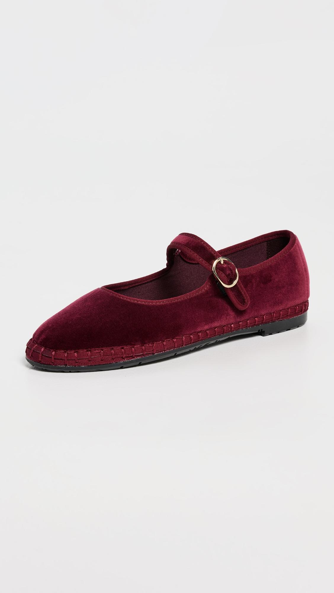 velvet mary jane flats