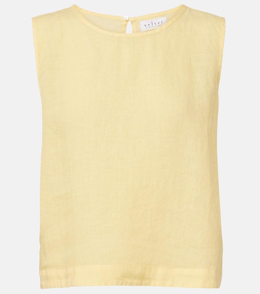 velvet maxine linen top