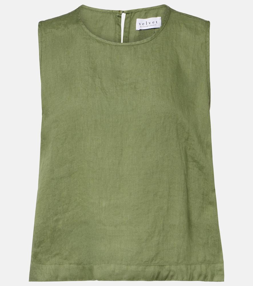 velvet maxine linen top