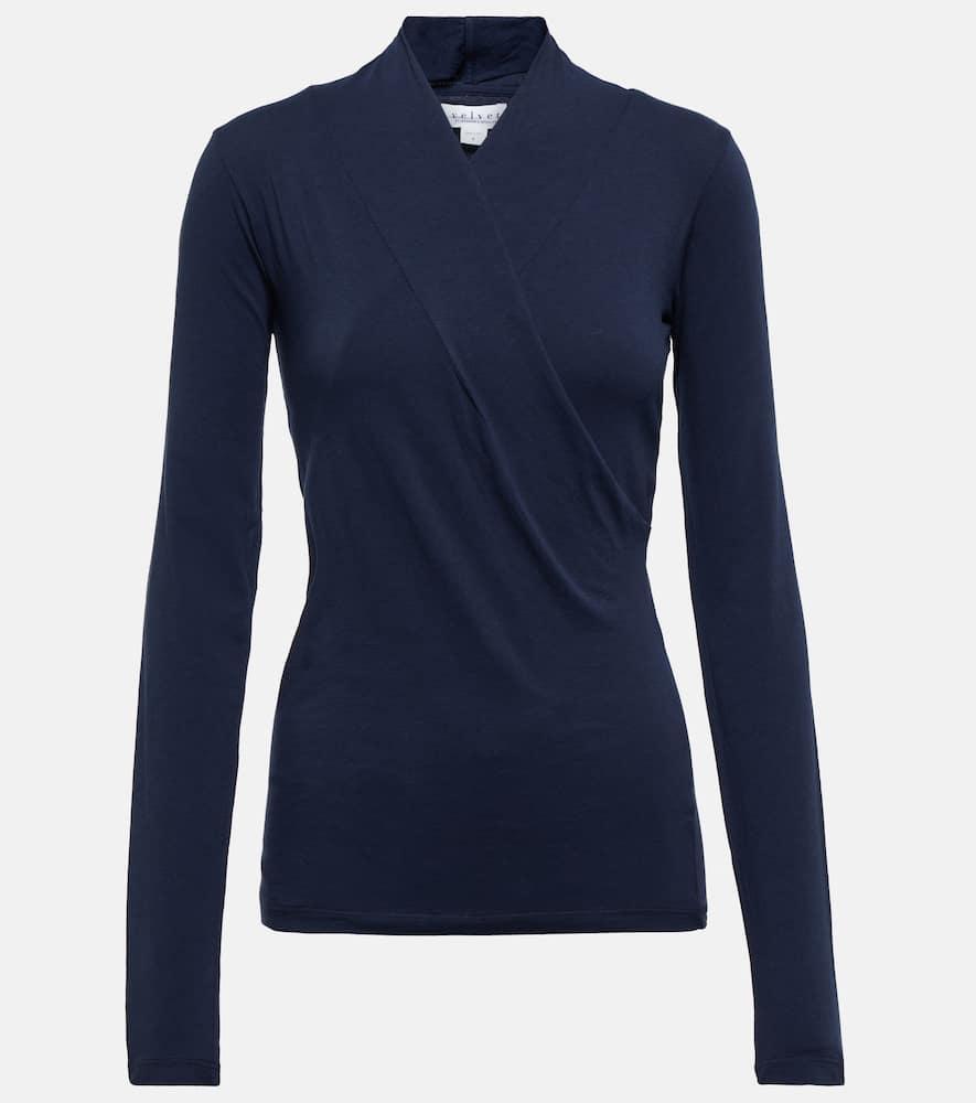 velvet meri cotton wrap top