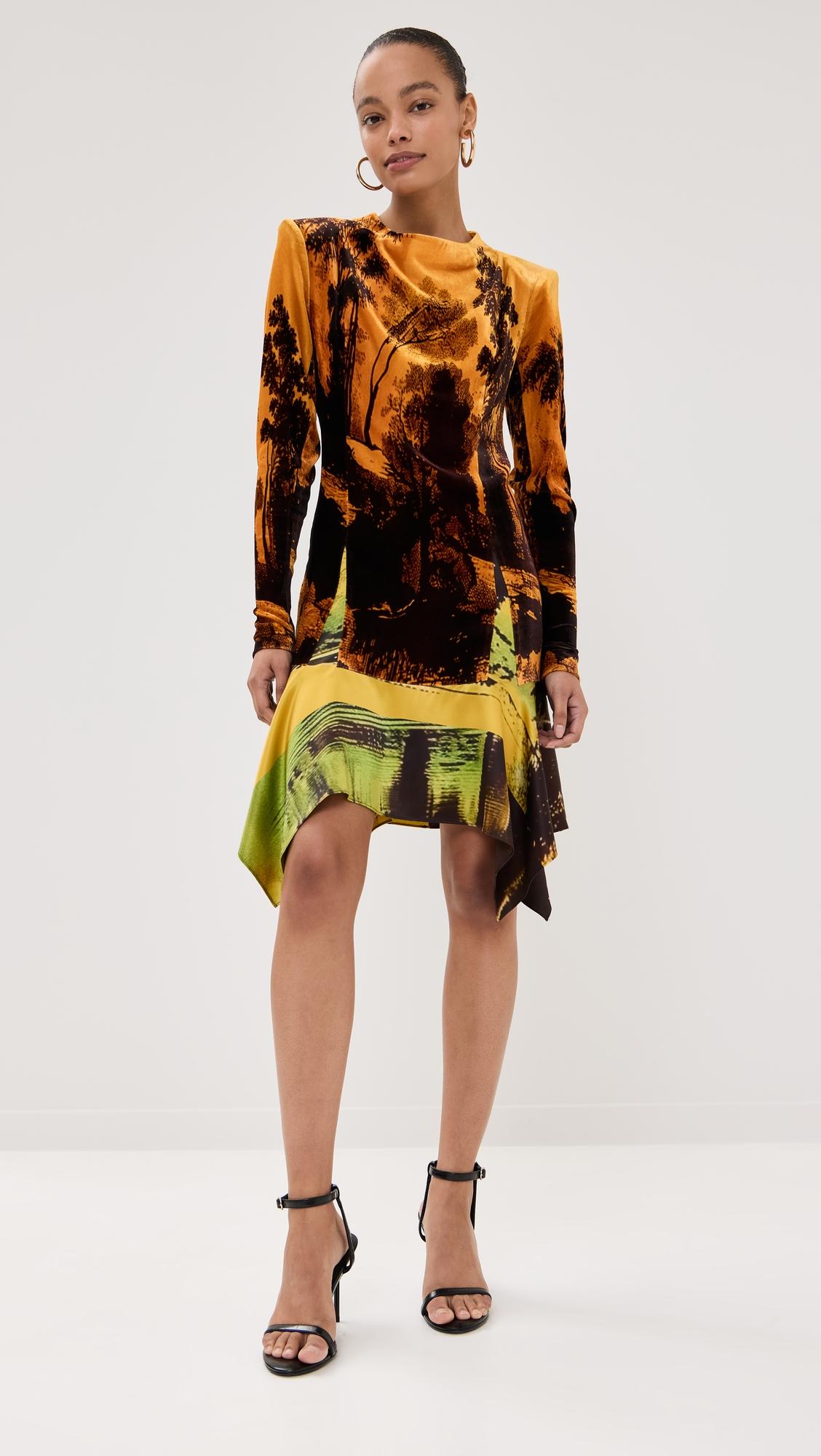 velvet mock neck dress