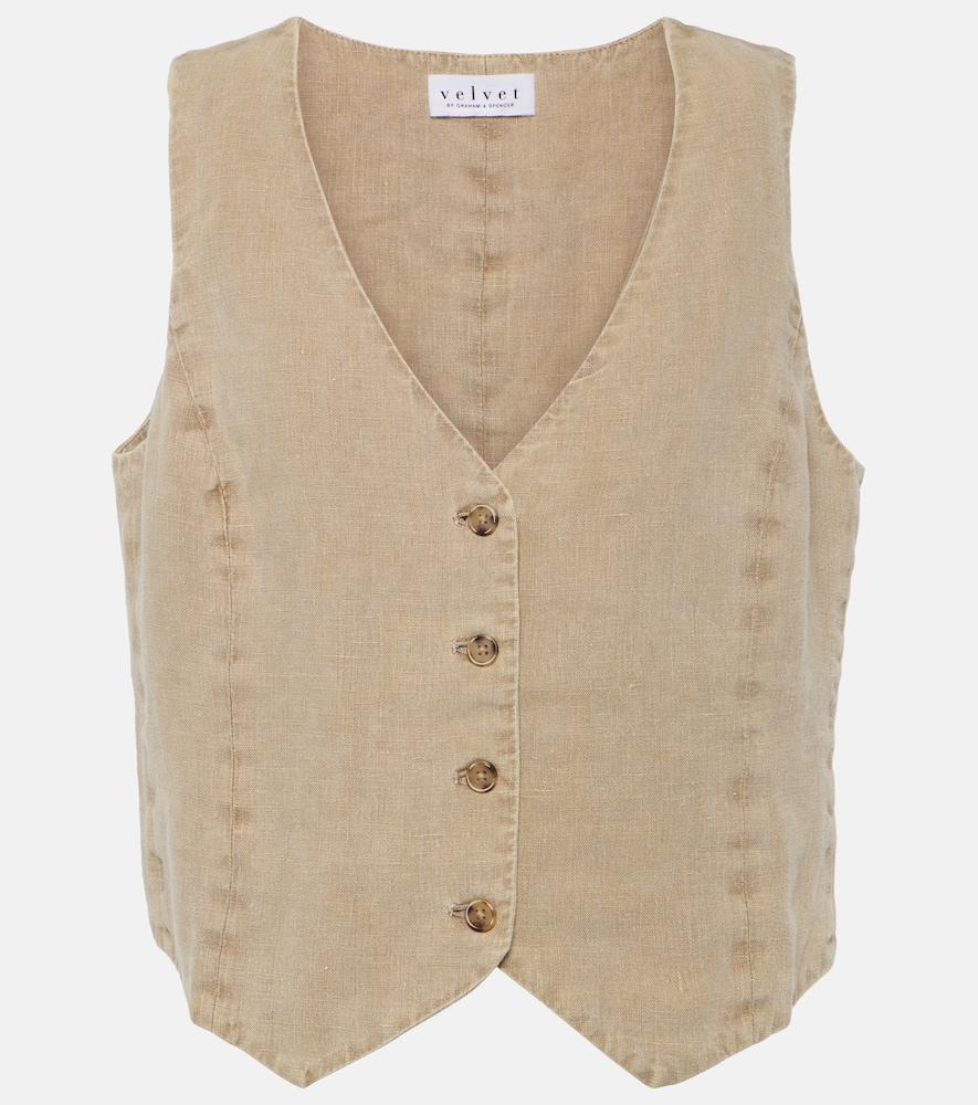velvet mylie linen vest