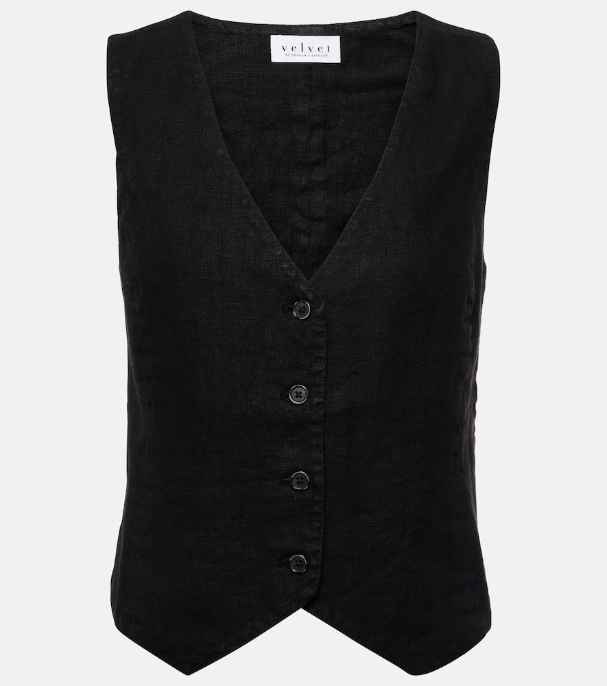 velvet mylie linen vest