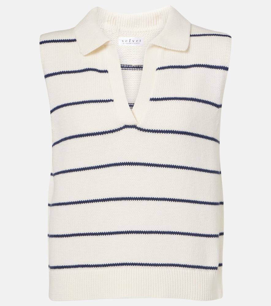 velvet nayla cotton and cashmere sweater vest