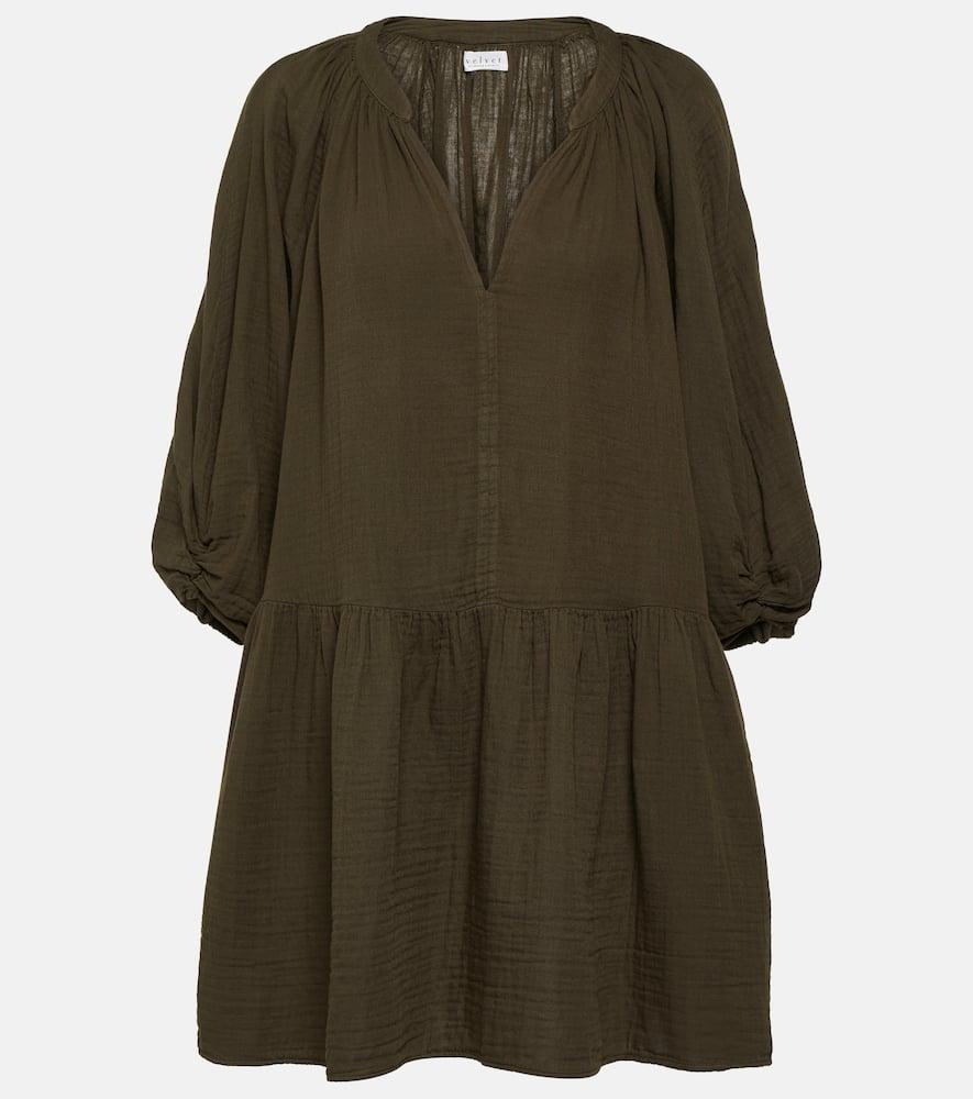 velvet nica cotton gauze minidress