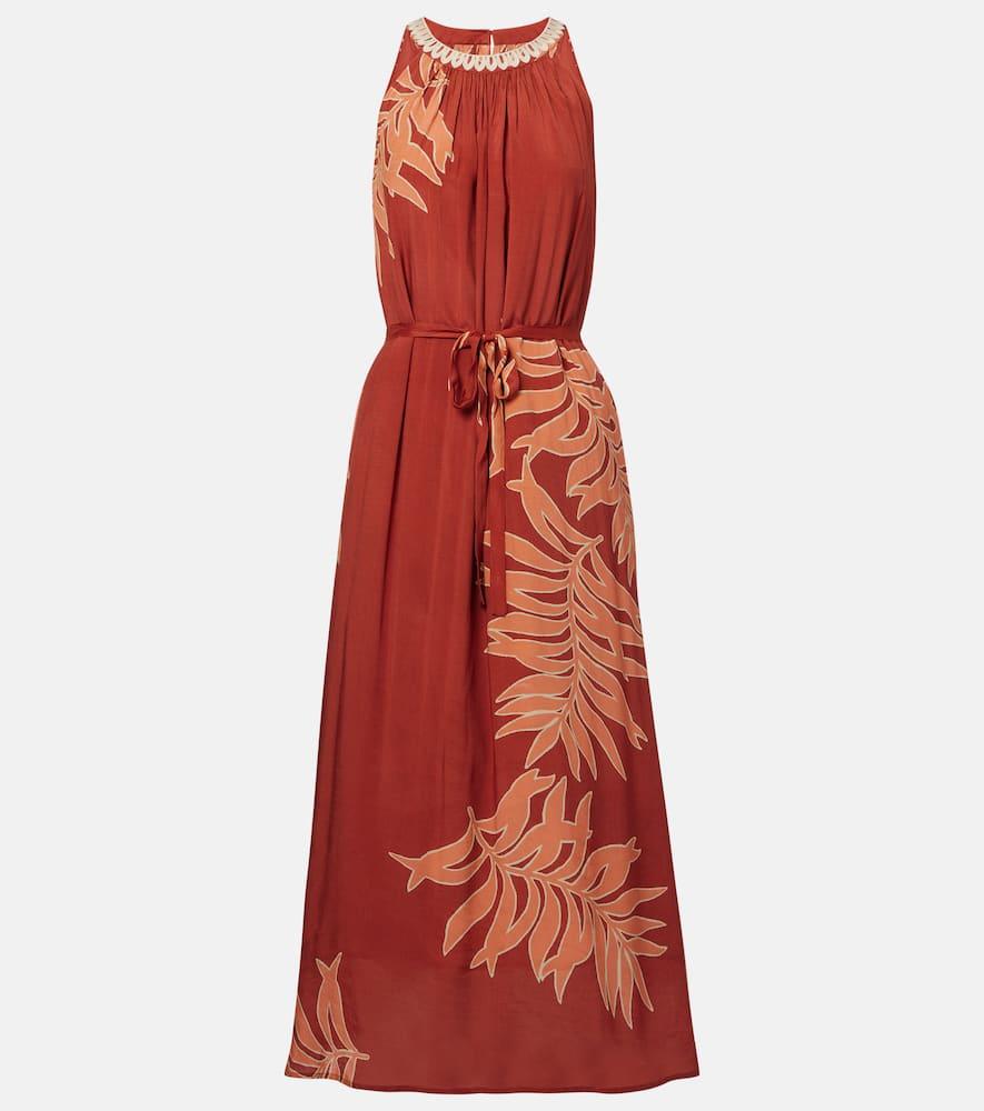 velvet odessa printed maxi dress