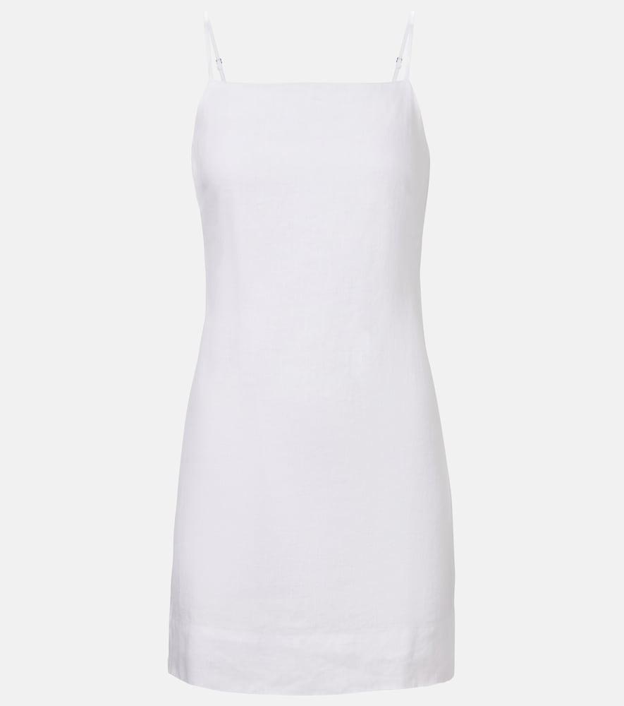 velvet pilar linen minidress