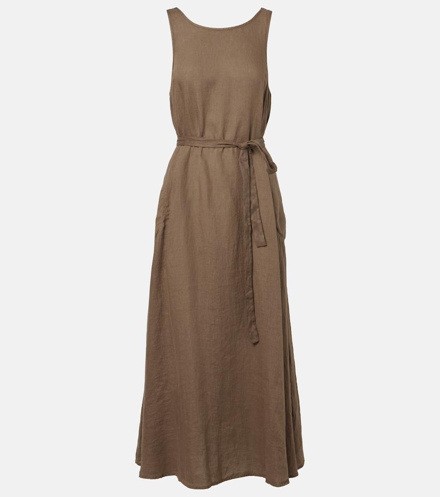 velvet reta linen midi dress