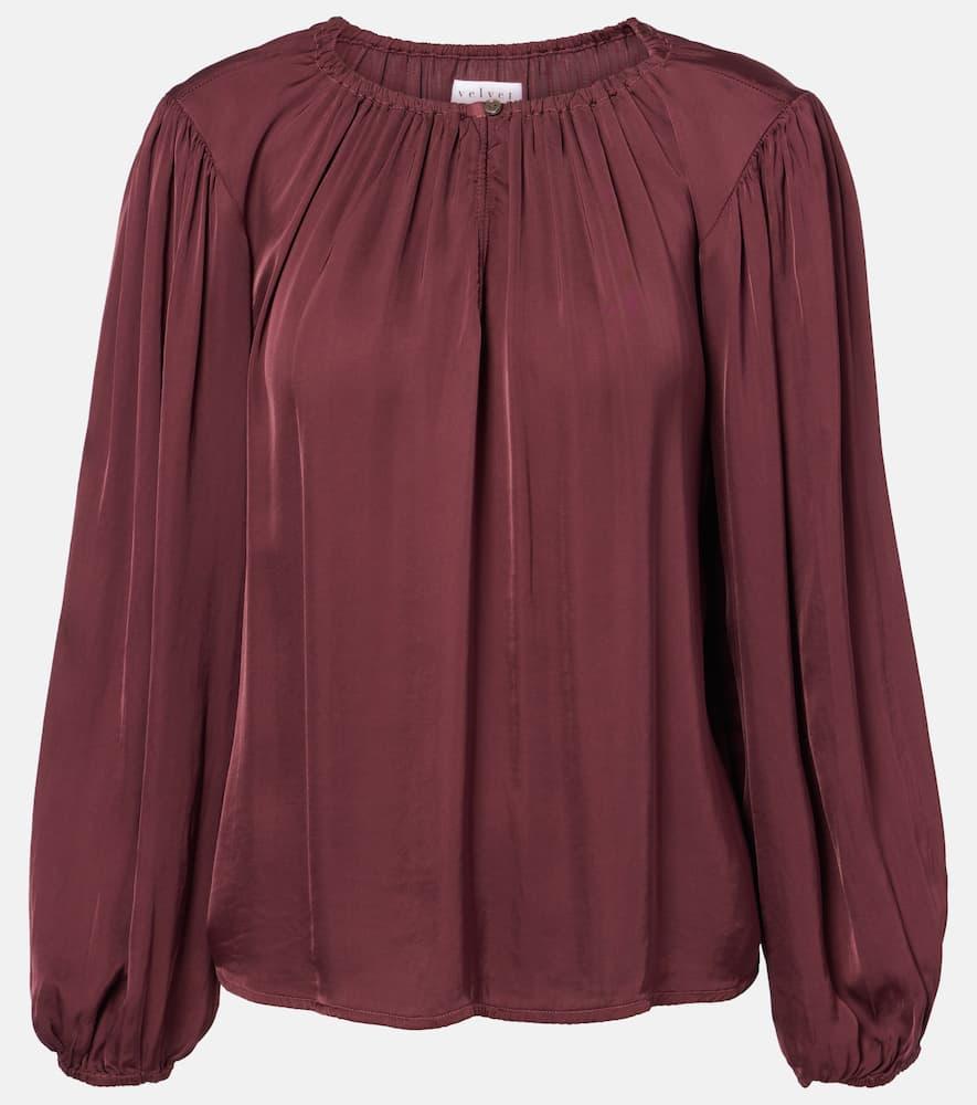 velvet riona satin blouse